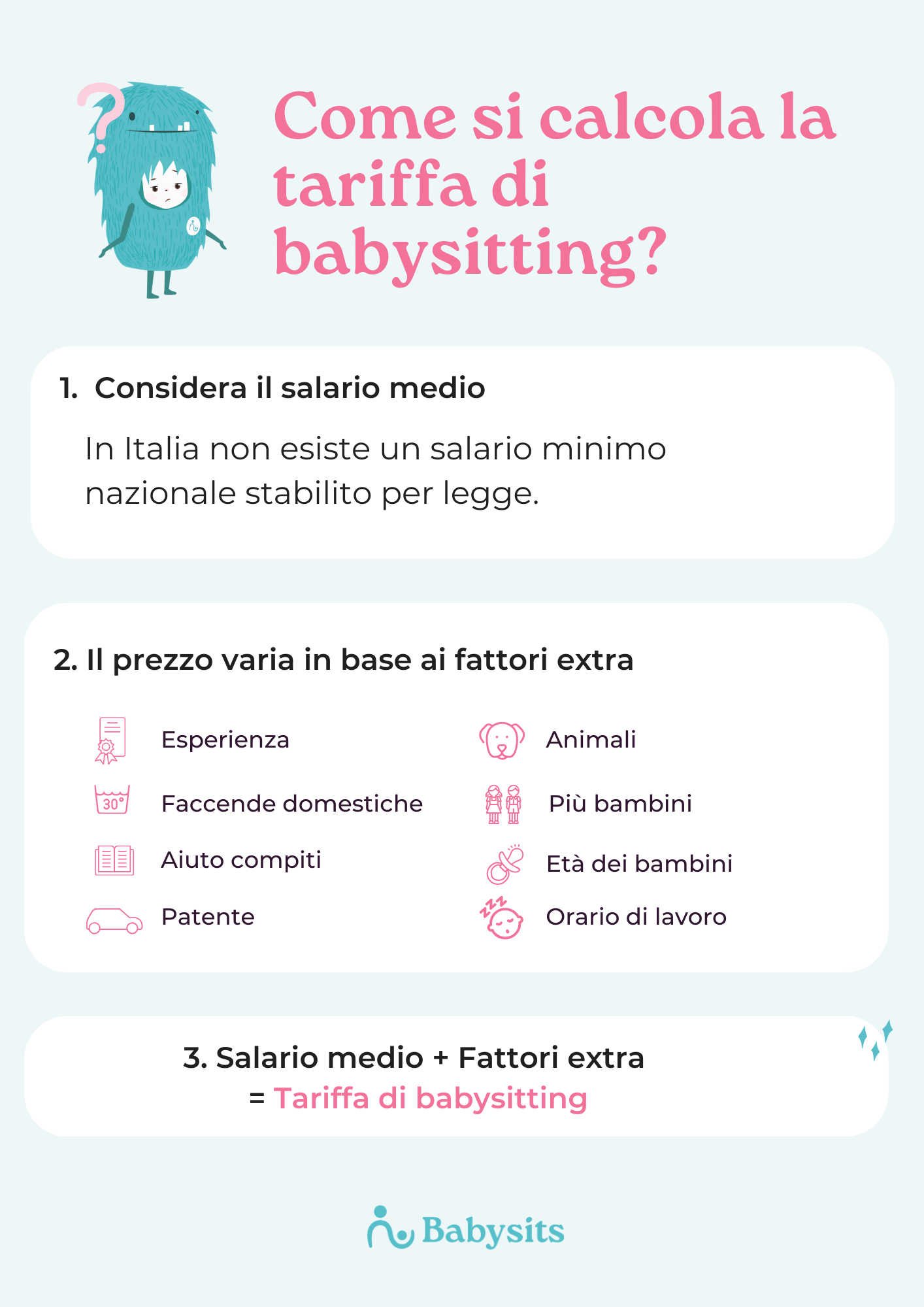 Calcolo della tariffa oraria per il babysitting
