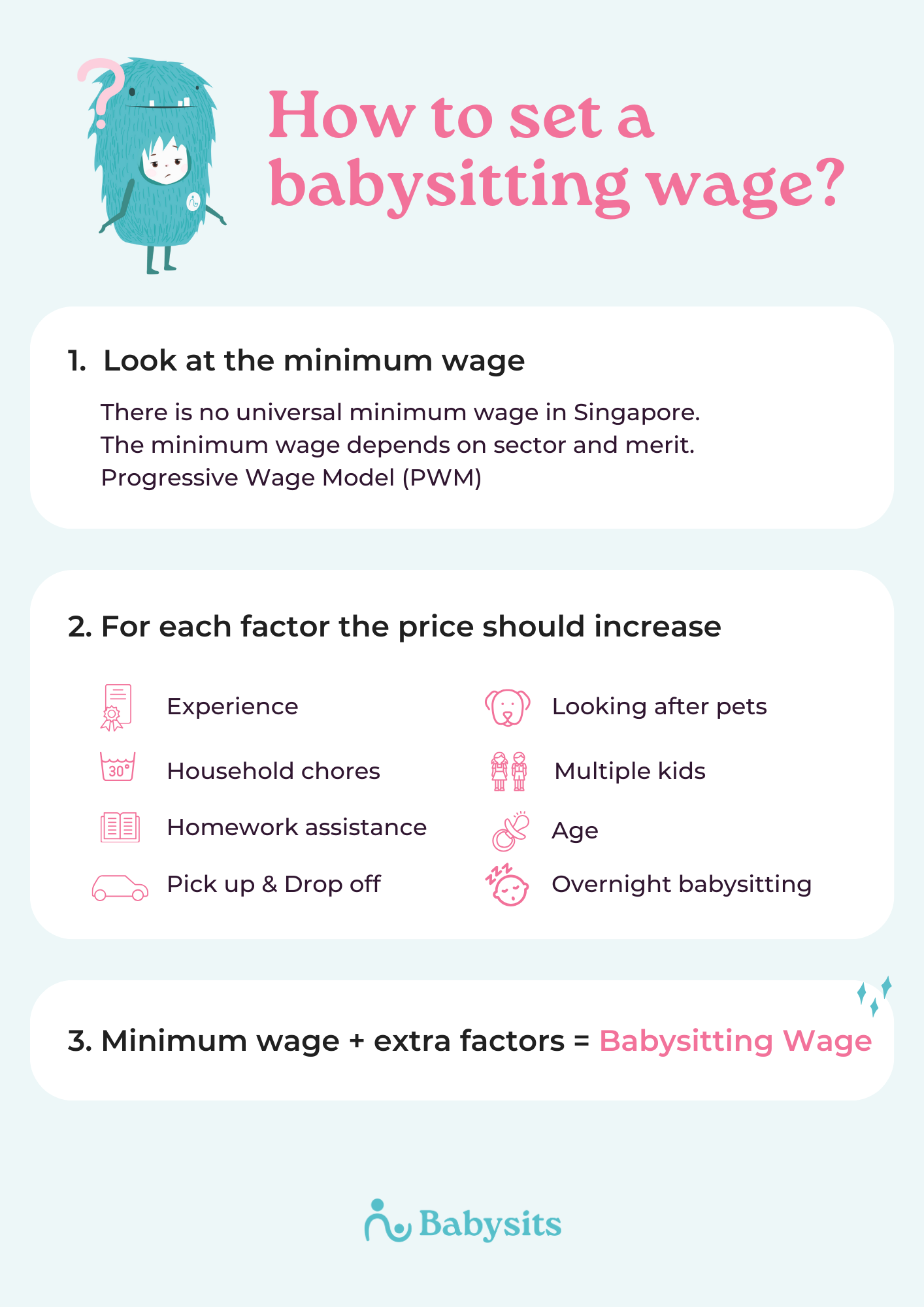 Hourly rate babysitting calculation