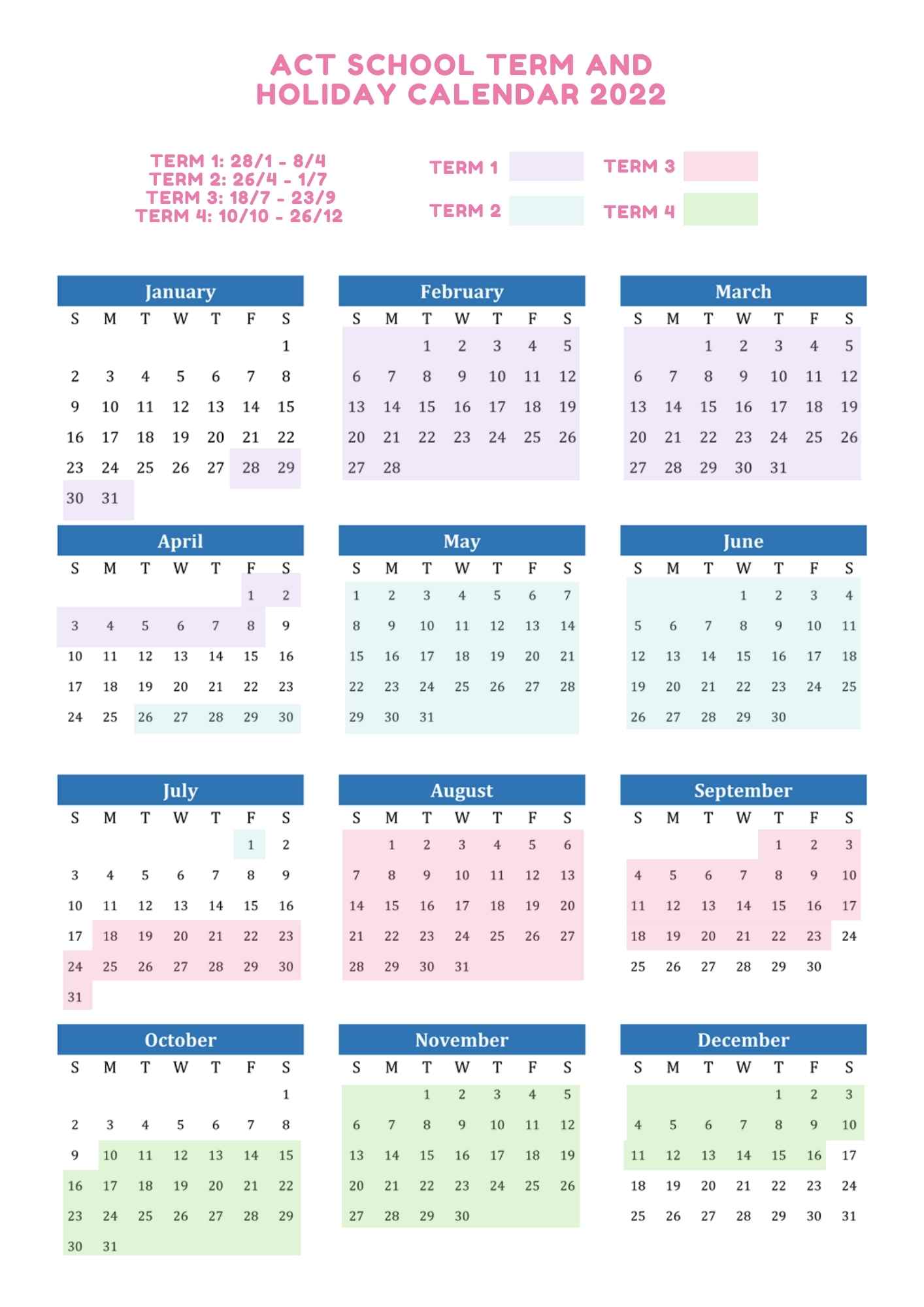 2022 School Holidays and Term Dates Australia 2022 School Holidays and Term Dates Australia