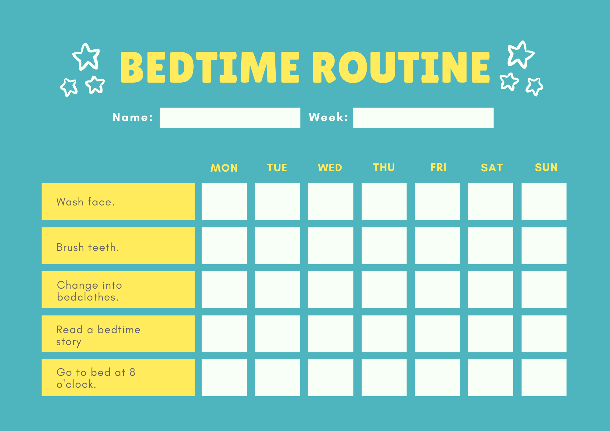 bedtime routine