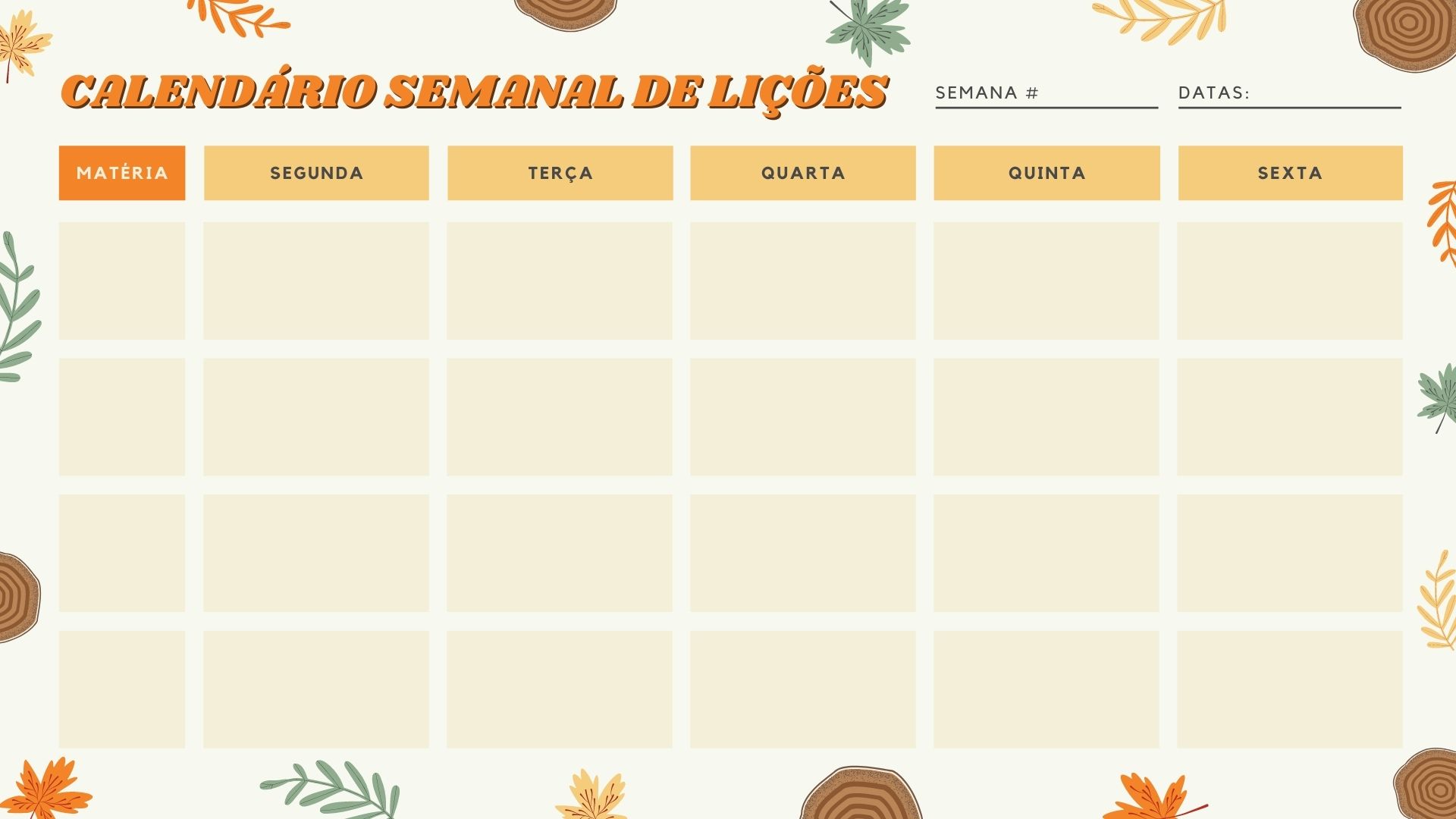 planner semanal