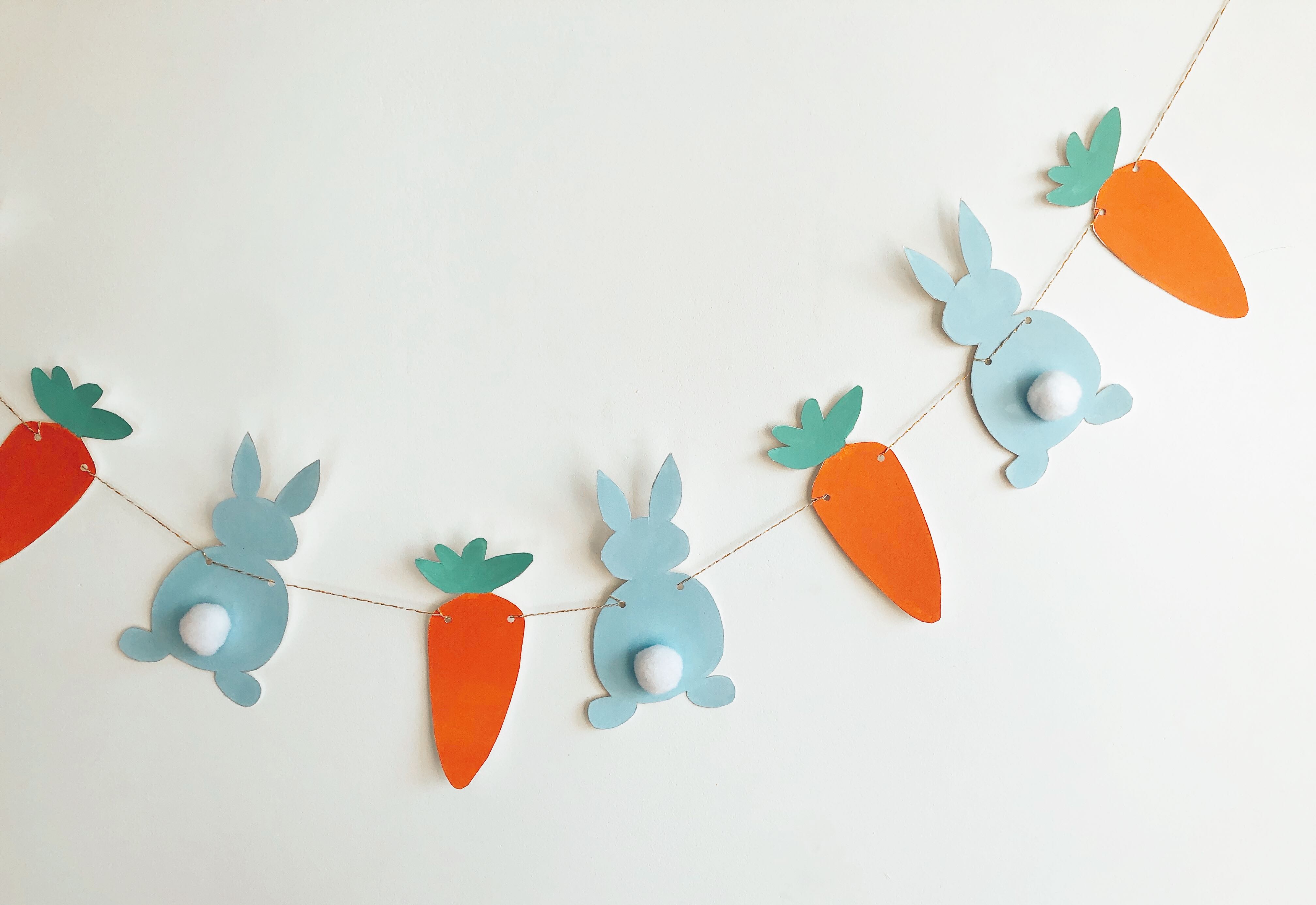 Easter Bunny and Carrot Bunting Decorations