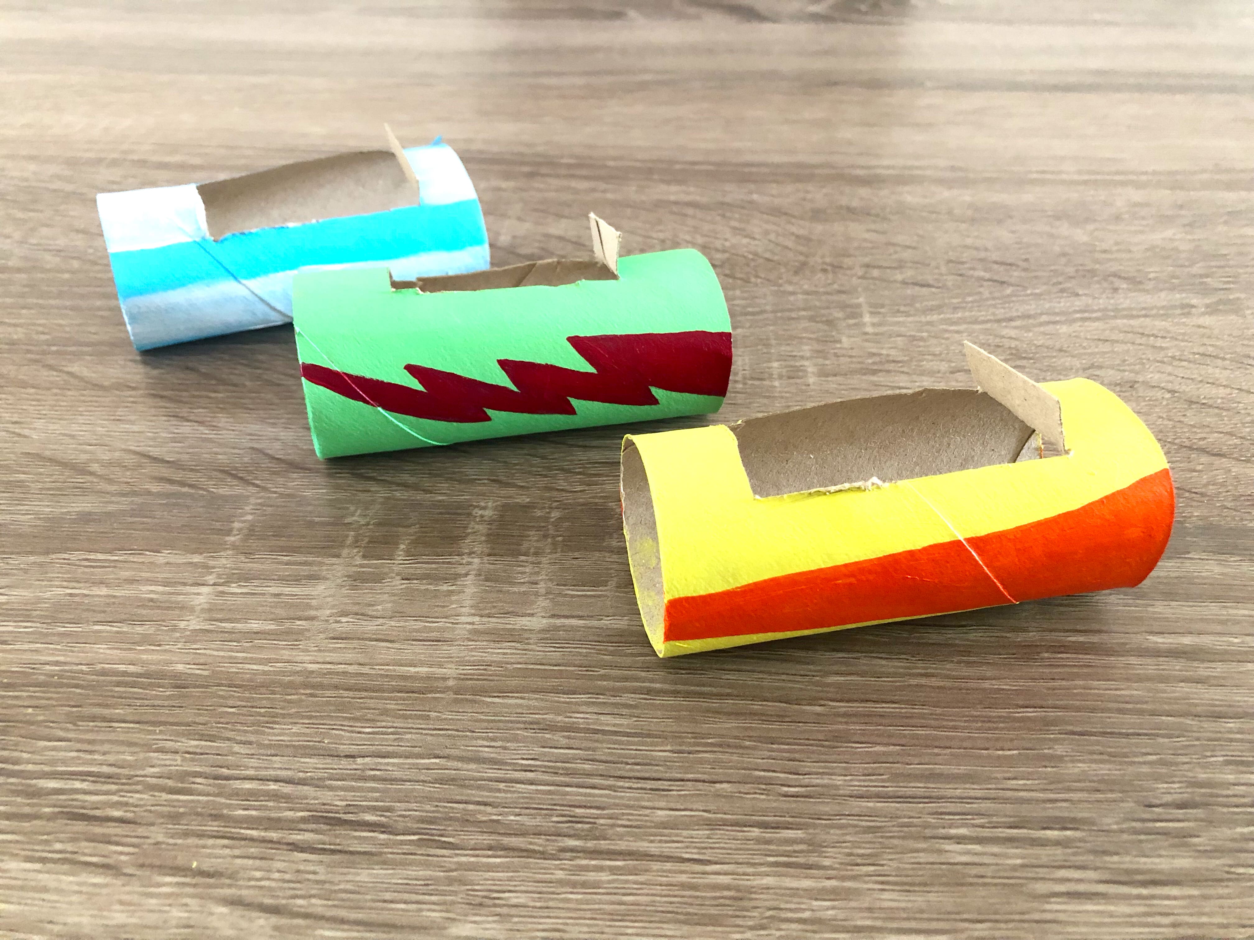 toilet paper craft racing cars