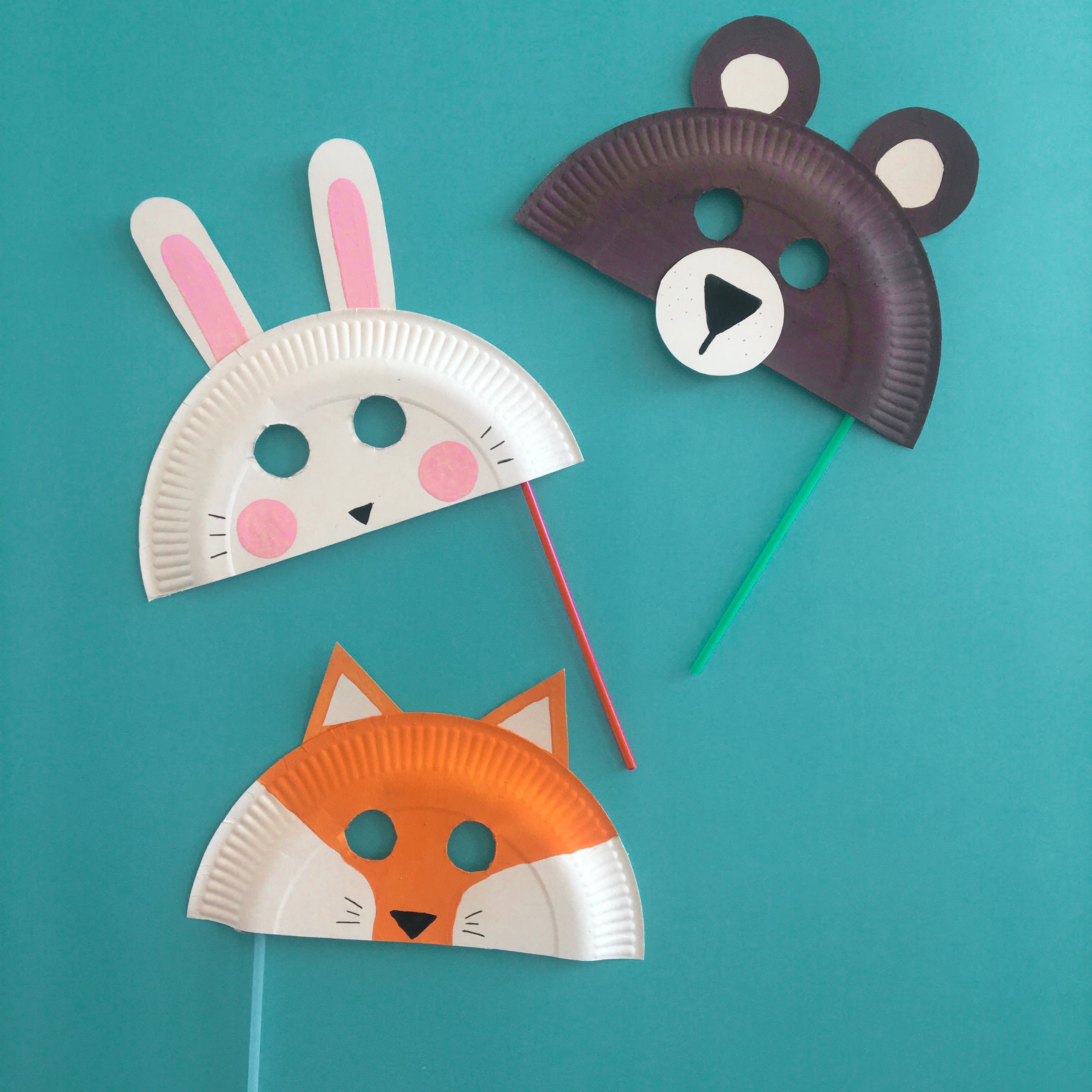 DIY Paper Plate Animal Masks