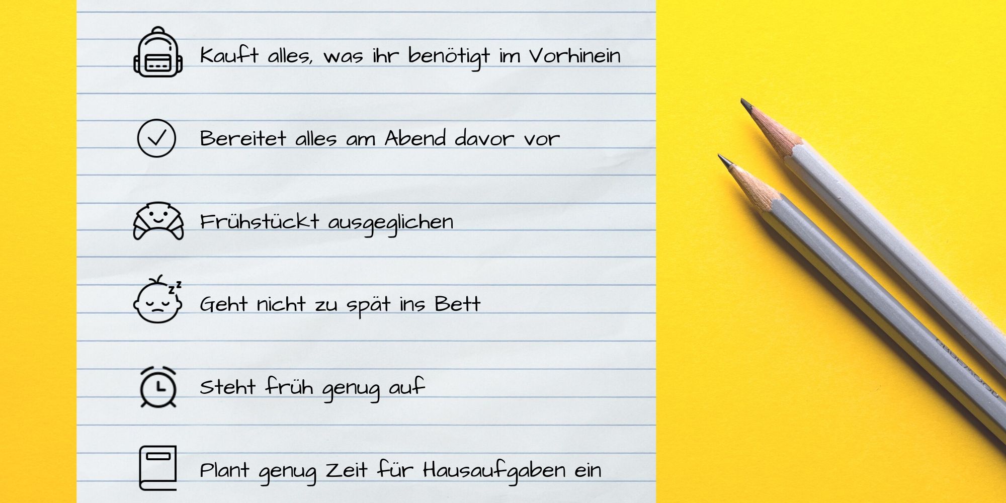 Zurück in die Schule Tipps