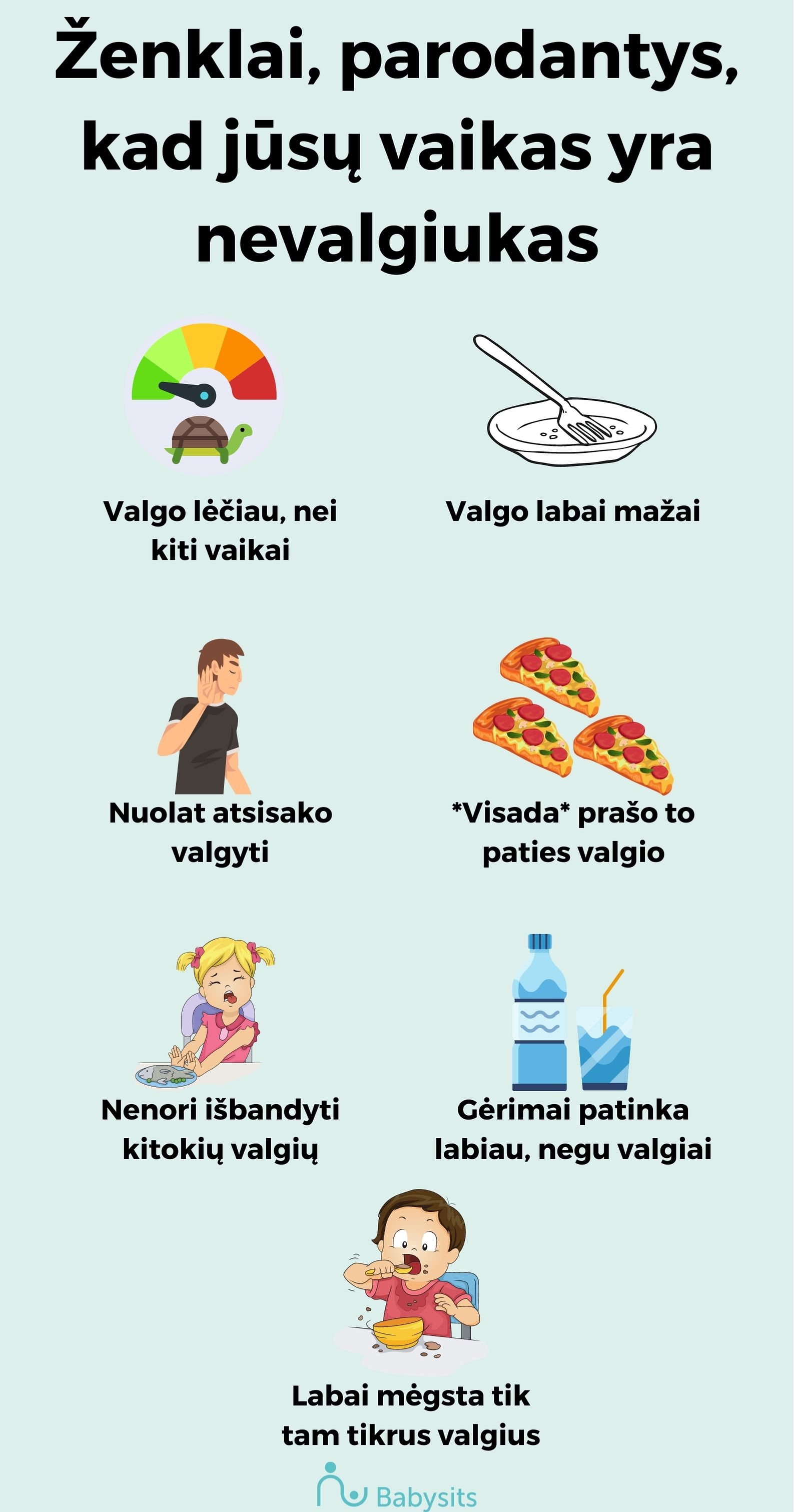 7 ženklai, parodantys, kad jūsų vaikas yra nevalgiukas