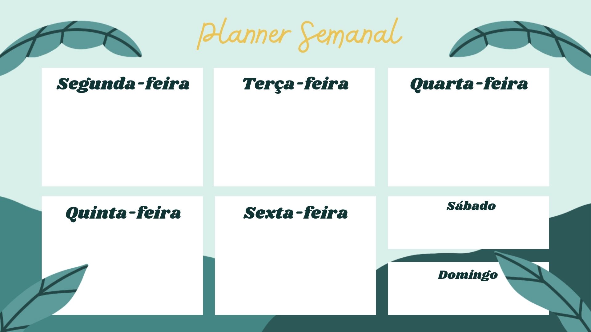 planner semanal