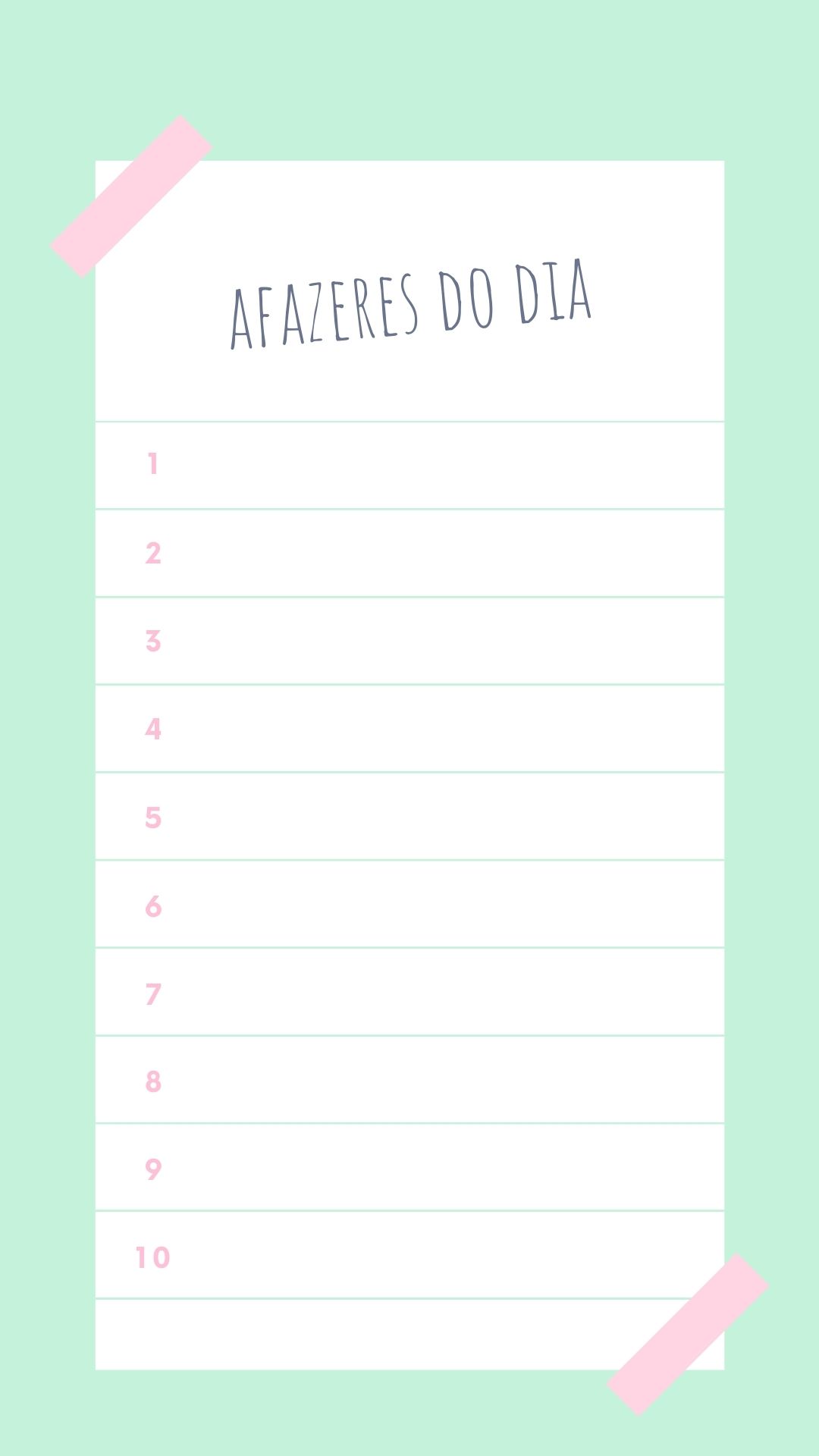 lista de afazeres diários 2