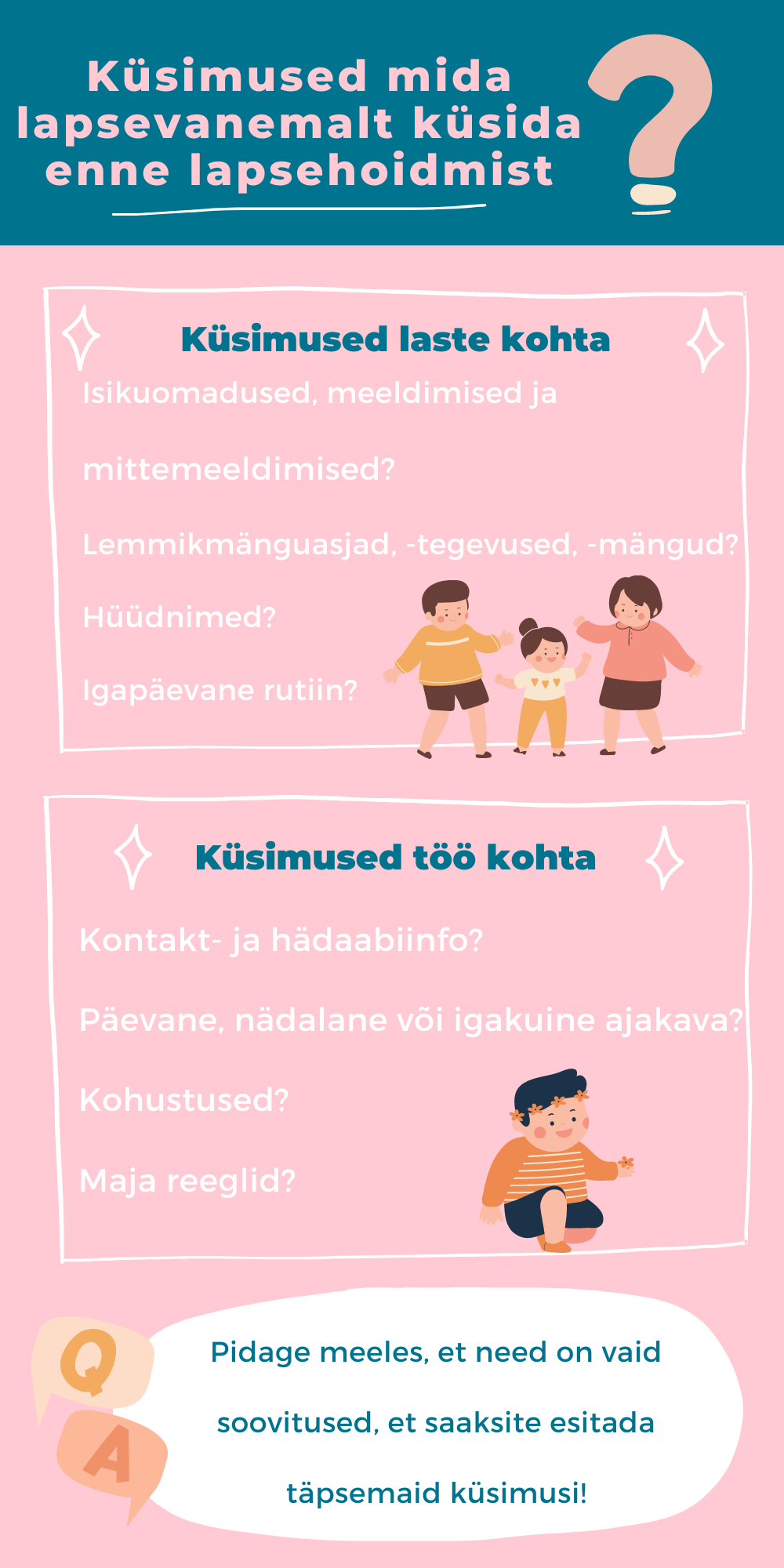 Mida enne lapsehoidmist vanematelt küsida