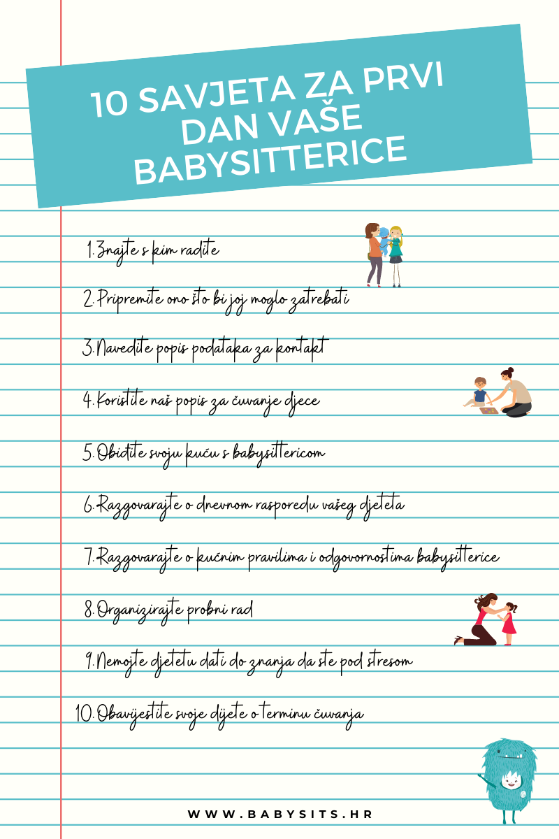 10 savjeta za prvi dan čuvanja djeteta