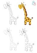 Kleurplaat giraffe