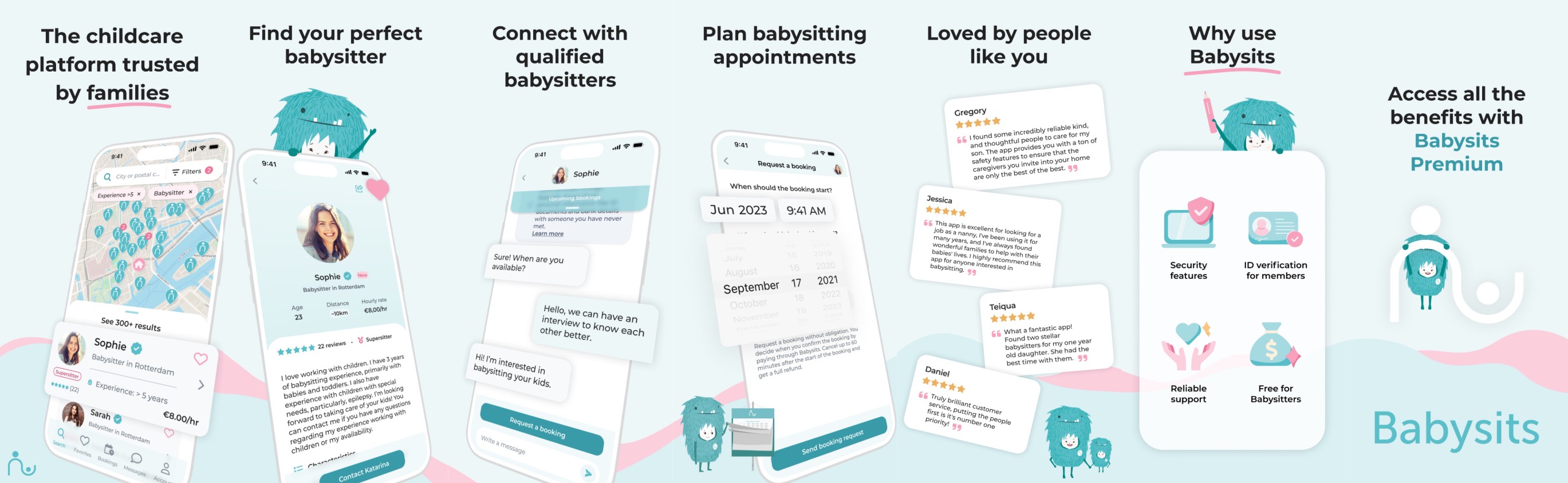 App Babysits Confiada para Cuidados Infantis Seguros