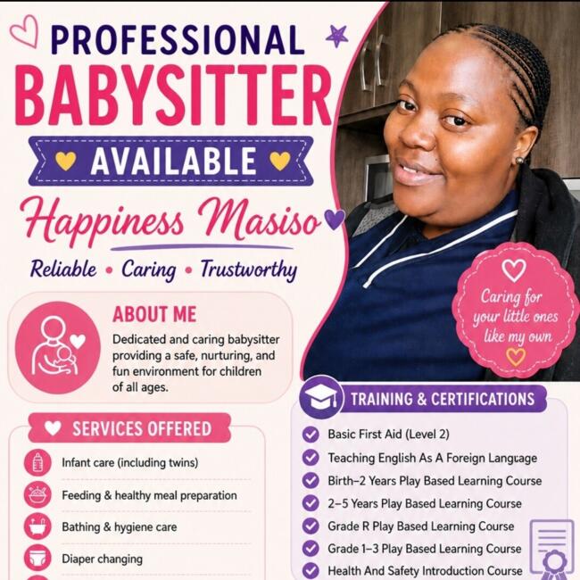 Babysitter in Pretoria: Happiness